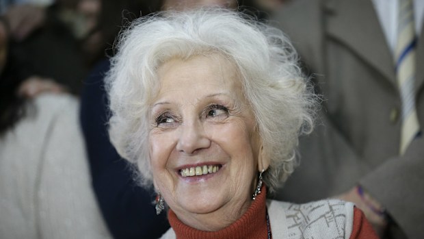 Estela Carlotto was told her grandson was alive after DNA tests confirmed the 36-year-old man's identity. (AAP)