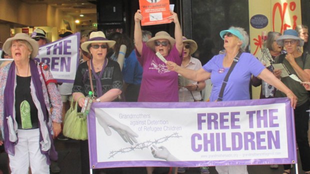 The grandmas have previusly held other anti-detention rallies. (Grandmothers Against Detention Of Refugee Children - Bendigo)