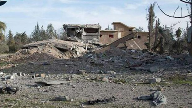 A coalition air strike has targeted a jihadist stronghold near the city of al-Raqqa in north-eastern Syria. (Supplied)