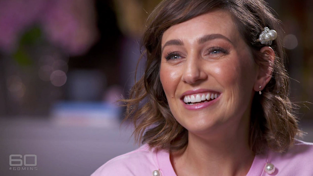 Zoe Foster Blake on 60 Minutes smiling