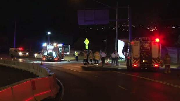 Emergency services at the scene. (9NEWS)