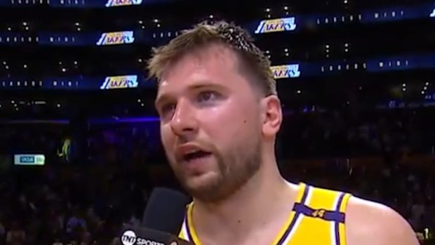 Luka Doncic's blunt response to Lakers win.