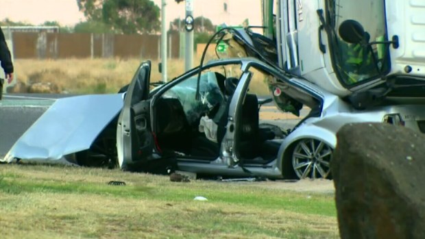 Police believe the driver may have sped through a red light prior to the collision. (9NEWS)