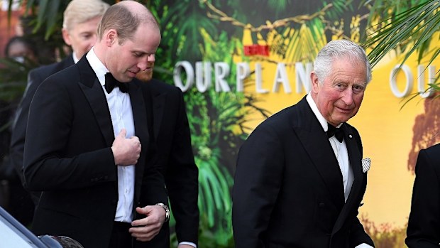The Duke of Cambridge and The Prince of Wales attending the global premiere of Netflix's Our Planet, held at the Natural History Museum, London.