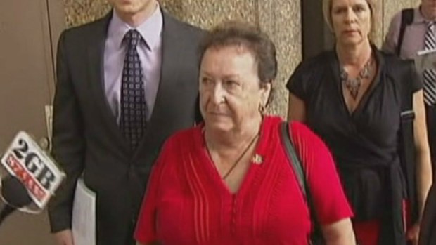 Cancer sufferer Yvonne D'Arcy pictured leaving court this morning after the adverse decision.
