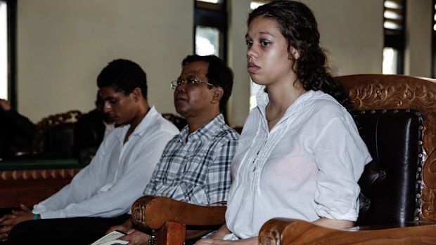 Heather Mackand Tommy Schaefer sit in a courtroom during their sentence demand trial. (Getty Images)