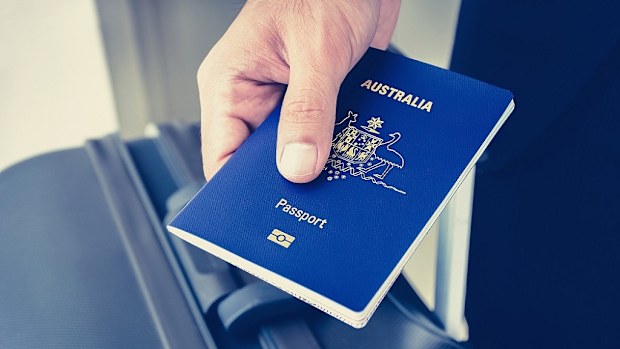 Someone using a passport