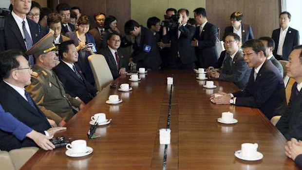 Top North Korean officials met in South Korea today. (AAP)