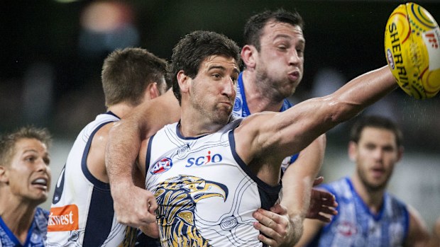 West Coast's Dean Cox will retire from the game. (AAP)