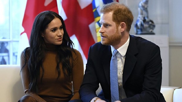 The Duke and Duchess of Sussex visit Canada House in London on January 7, 2020. 