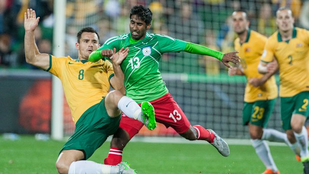 Australia beat Bangladesh 5-0 in September's home World Cup qualifier in Perth. (AAP)
