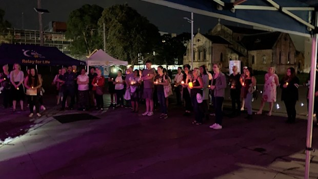 A small but solemn crowd gathered outside of Parramatta Town Hall.