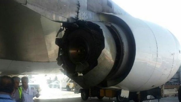 The jet reportedly had more than 300 people on board. (Abas Aslani/Twitter)