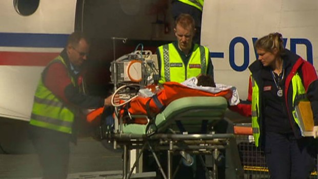 The victim was airlifted to Perth. (9NEWS)