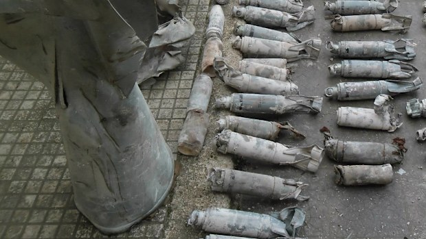 Cluster bombs, similar to the above, have been used by Islamic State militants in Syria. (Getty)
