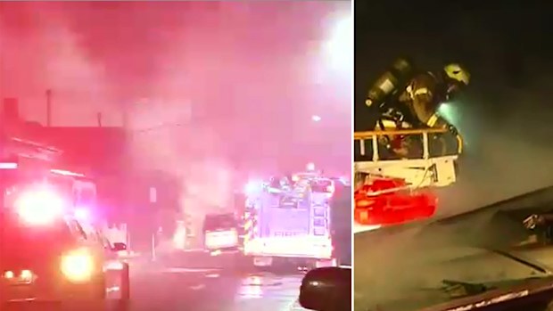 Thirty firefighters were called to the blaze. (9NEWS)