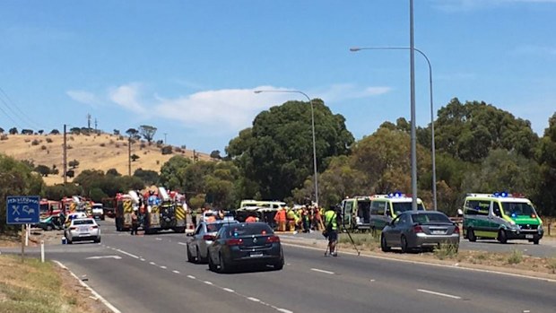 Emergency services at the scene. (9NEWS)