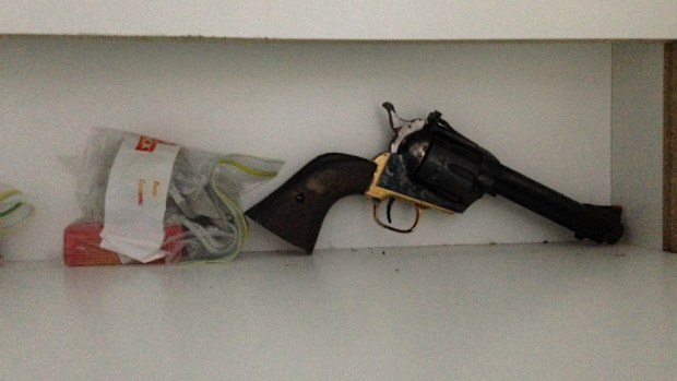 Items seized following a series of bikie arrests on Queensland's Sunshine Coast. (supplied)