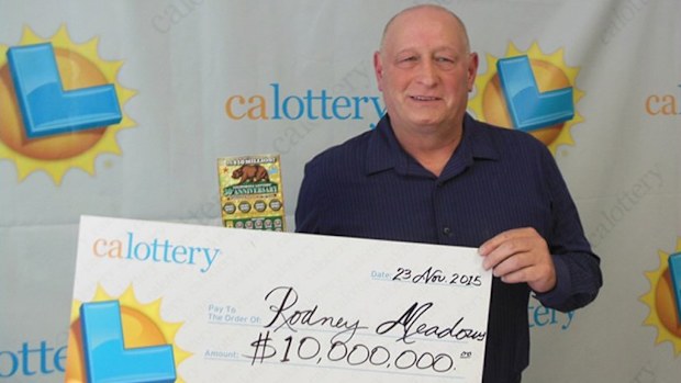 Rodney Meadows bought his $10m winning ticket with winnings from a $1000 winning ticket. (California Lottery)
