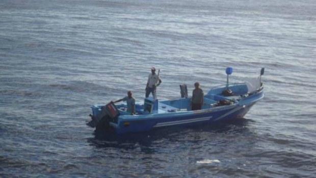 The four fisherman were said to be dehydrated but otherwise alright. (SEMAR)