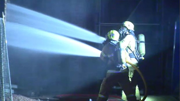 It took fire crews 50 minutes to put out the blaze. (9NEWS)