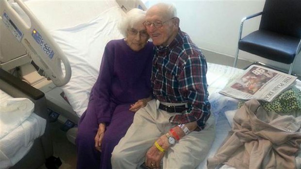 Mazie and Raymond Huggins are about to celebrate their 75th wedding anniversary. (Image; Cleveland Clinic/TODAY.com)