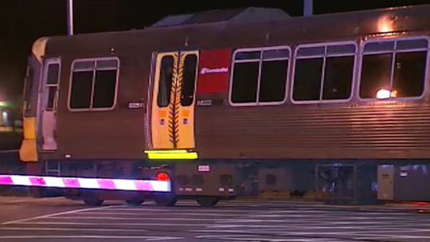 A man is in hospital after being hit by a train in Logan overnight. (9NEWS)