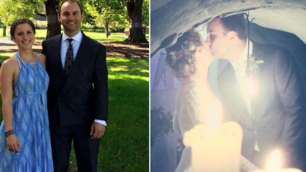 Penny Lamshed, pictured with her husband Michael, told 9news.com.au it was important for their marriage vows to acknowledge same-sex couples. (Supplied)