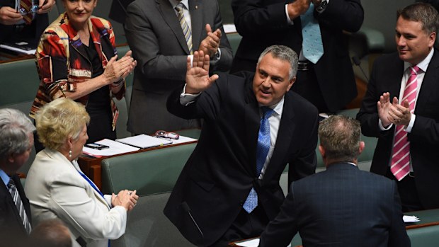 Joe Hockey delivers with his final speech. (AAP)