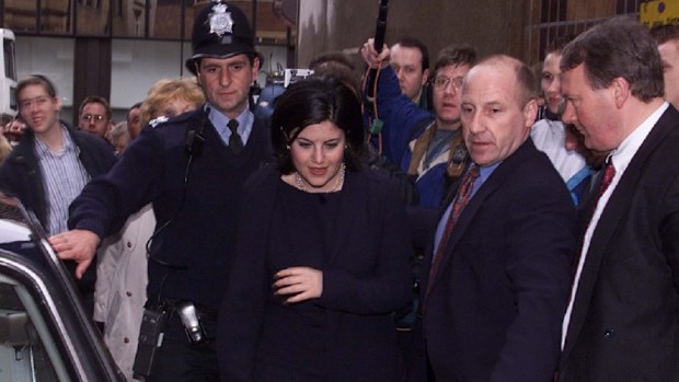 Monica Lewinsky arrives at a book store