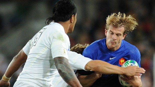 Aurelien Rougerie, who suffered an arm injury in the attack. (AAP)