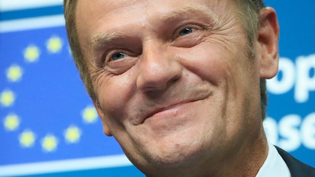 Polish Prime Minister Donald Tusk has been named as the next European Union President. (EPA/JULIEN WARNAND)