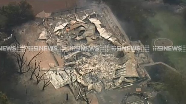 At least two homes have been confirmed destroyed in this week's bushfires. (9NEWS)