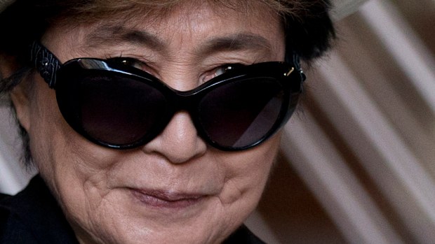 Yoko Ono at an exhibition in February. (AAP file image)