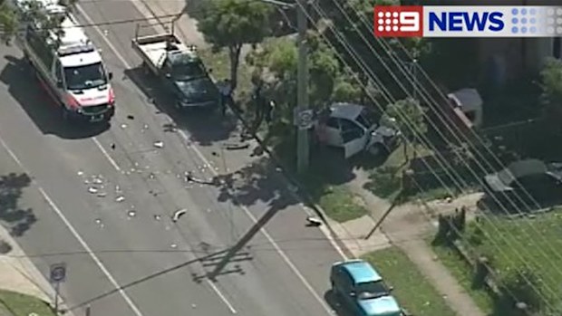 The crash happened on Toongabbie Road. (9NEWS)
