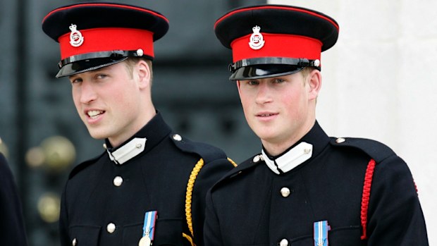 William and Harry attend The Sovereign's Parade at the Royal Military Academy at Sandhurst in 2006.
