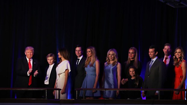 Donald Trump said he will announce plans to leave his business at a press conference with his family. (Getty)