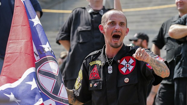 A white supremacist at the South Carolina state house. (AAP)
