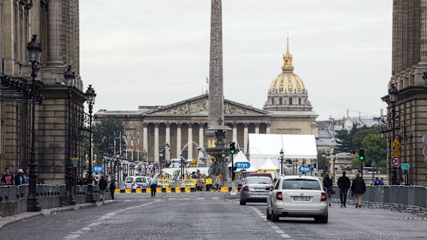 The scene at Place de la Concorde, where the incident occurred. (AAP)