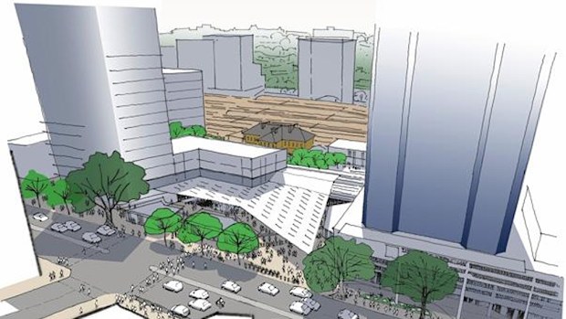 An artist's impression of the proposed Roma Street Station redevelopment. (Supplied)