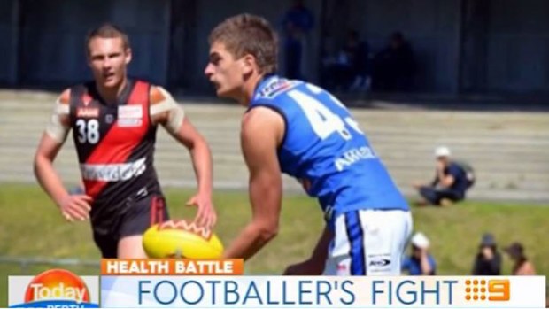 Beau Chatley (centre) remains in Royal Perth Hospital but his condition has improved. (9NEWS)