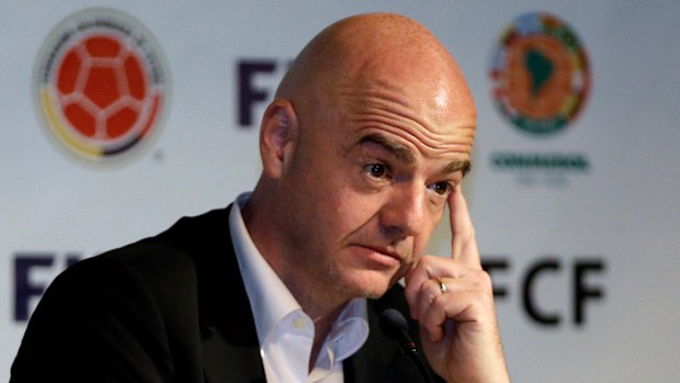 The new FIFA president's name appeared in the papers in connection with questionable TV rights sales in South Africa. (AAP)