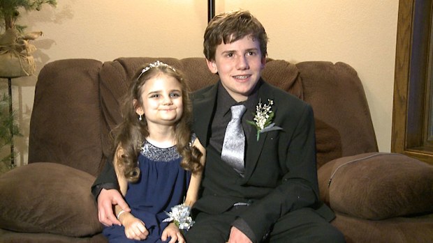 Rebekah with her older brother AJ. (Supplied/ KSFY)