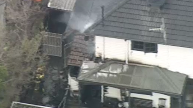 More than 20 firefighters responded to the blaze in Ashburton earlier today. (9NEWS)