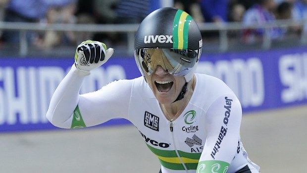 Anna Meares has won a record 11th world title in Paris. (AAP)