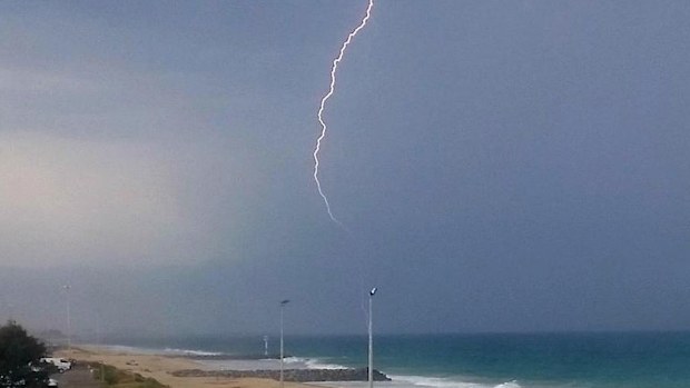 Beaches were closed after this morning's storms. (Picture: Surf Life Saving WA)