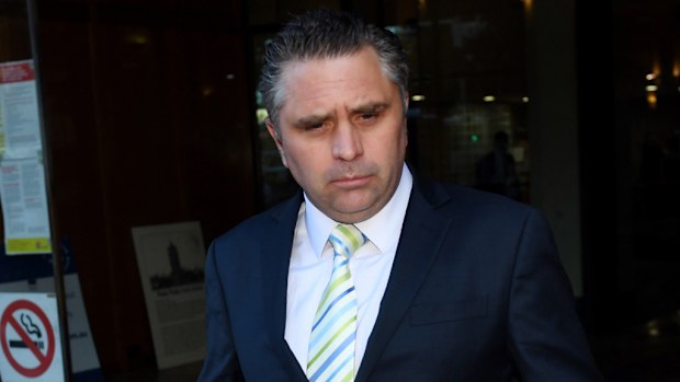 Jason Irvine outside the Downing Centre Local Court today. (AAP)