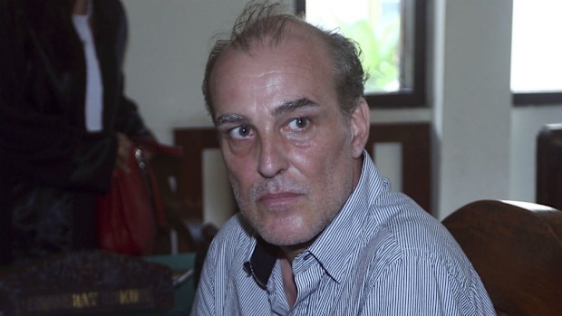 Peter Hans Naumann in a Bali court. (AAP)