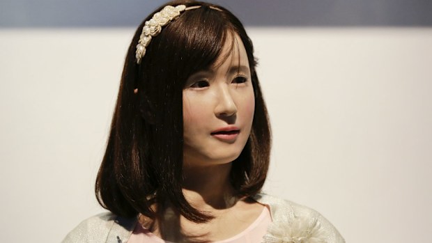 Chihira Aico, an astonishingly lifelike robot unveiled at the Consumer Electronics Show. (AAP)