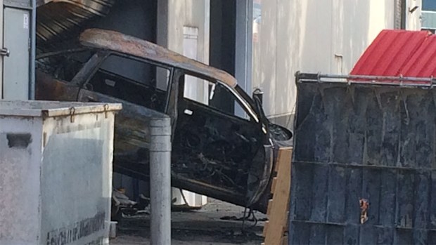 The car was found burnt out this morning. (9NEWS)